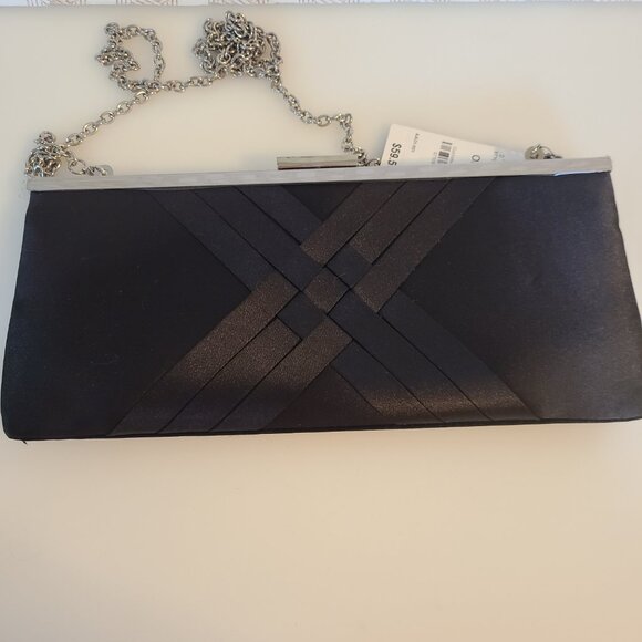 Inc International Concepts Kelsie Clutch Black Silver - Picture 2 of 7
